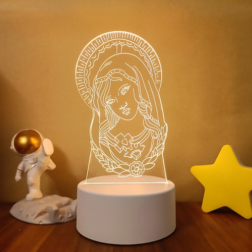 Luminária Led de Decoração Religiosa 3D - HolyGlow